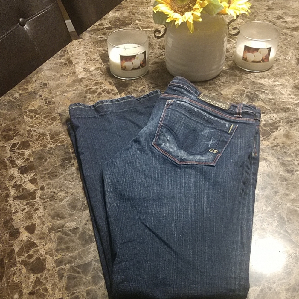 Sacred blue bootcut jeans EUC